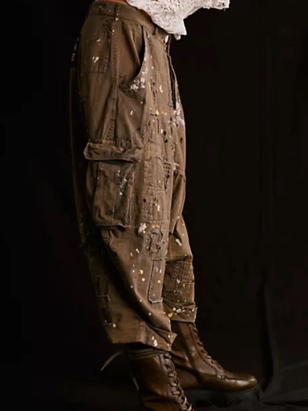 NWT- Magnolia Pearl Thomas Cargo Trousers in Peace - Picture 8 of 10
